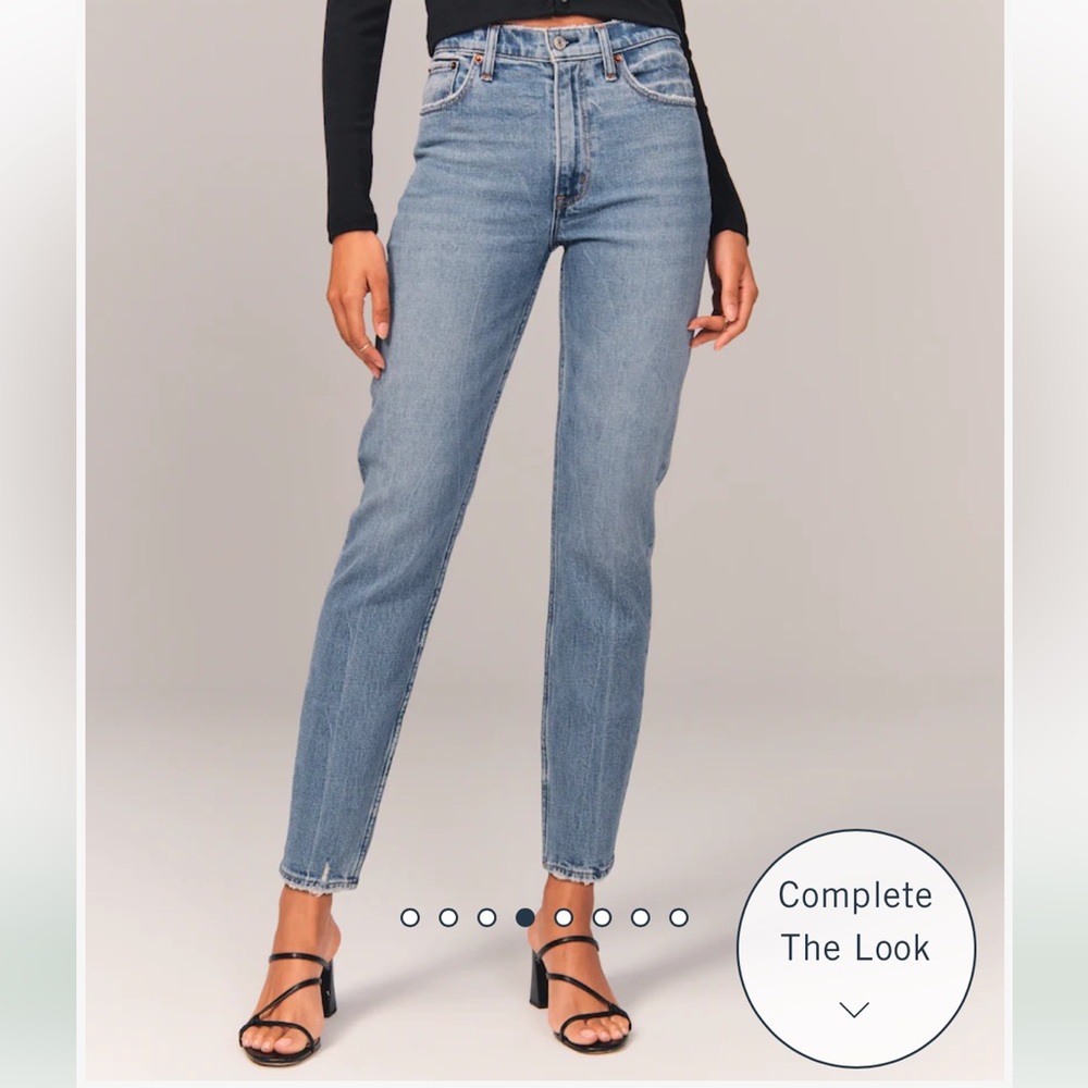 NWT* Abercrombie & Fitch The Mom High Rise 27/4s